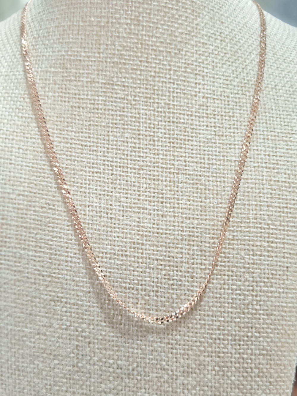 Rose Gold Cuban Chain Necklace - Women Jewelry